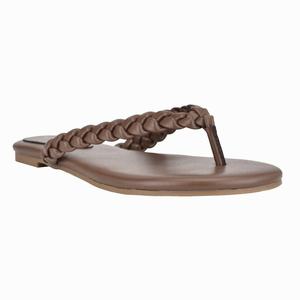 Nine West Wantit Flat Flip Flops - Brown - Ireland (YW5238749)